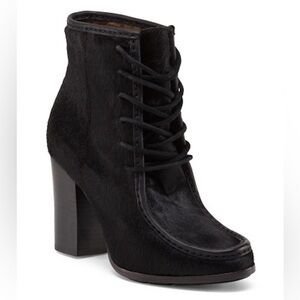 Frye Parker Moc Ankle Haircalf Leather Boots Booties Black